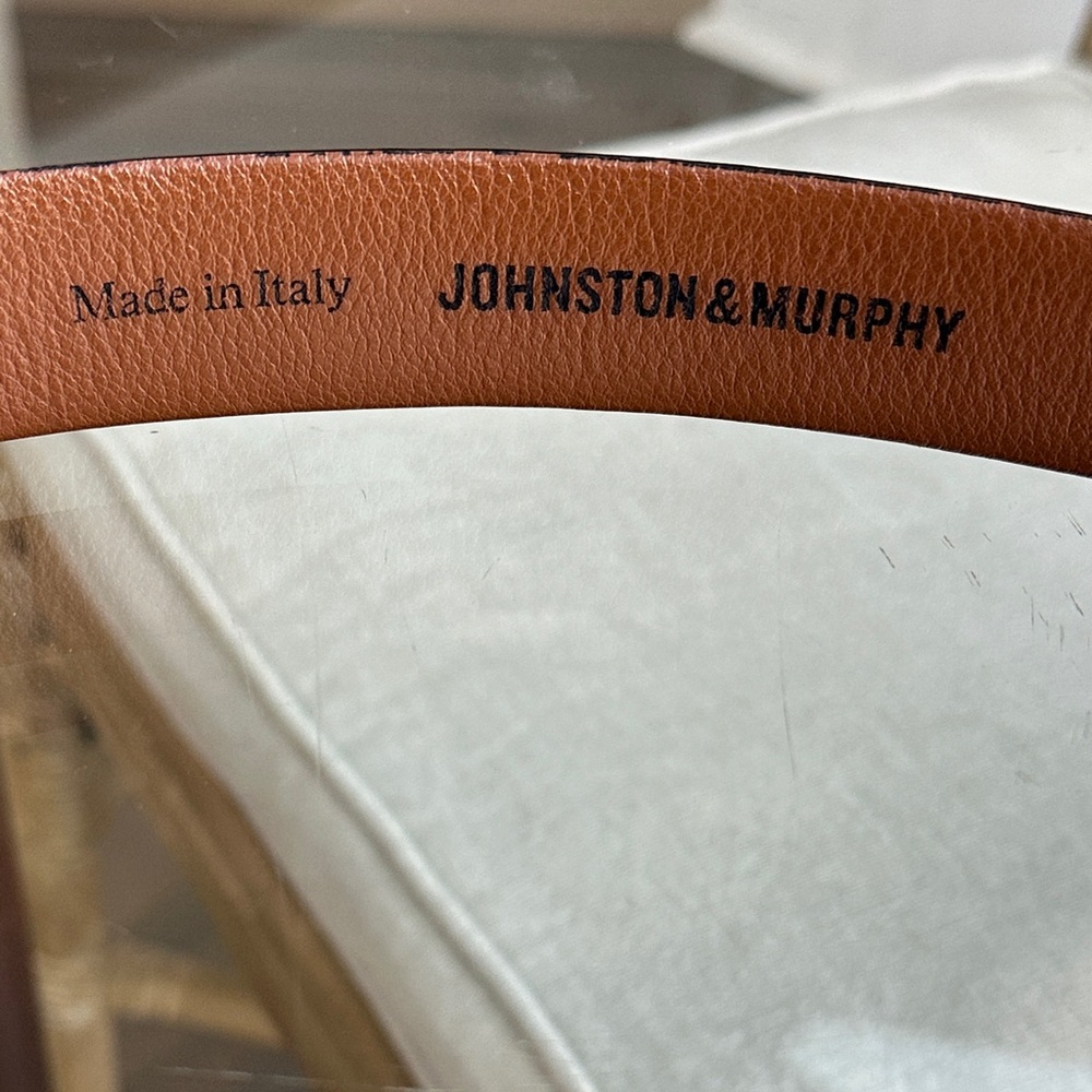 Johnston & Murphy Black And Brown Leather Belt - image 3